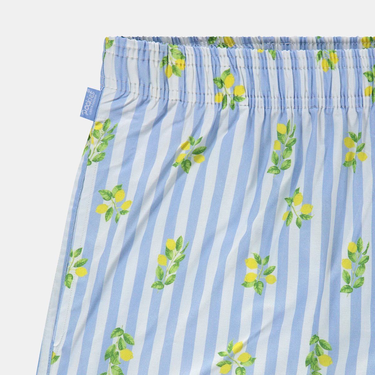 Goodlife boxer shorts in blue by Pockies, side label