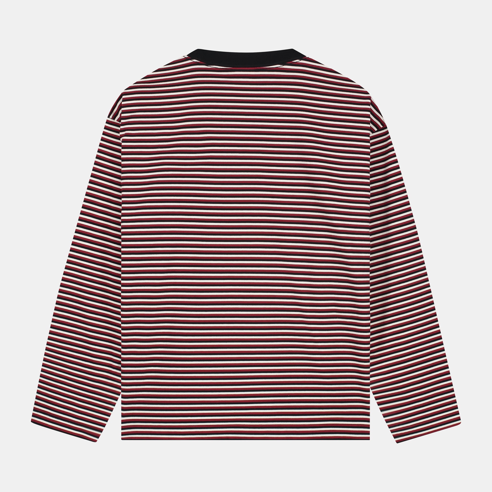 Striped LS - Red/Faux Black/OW