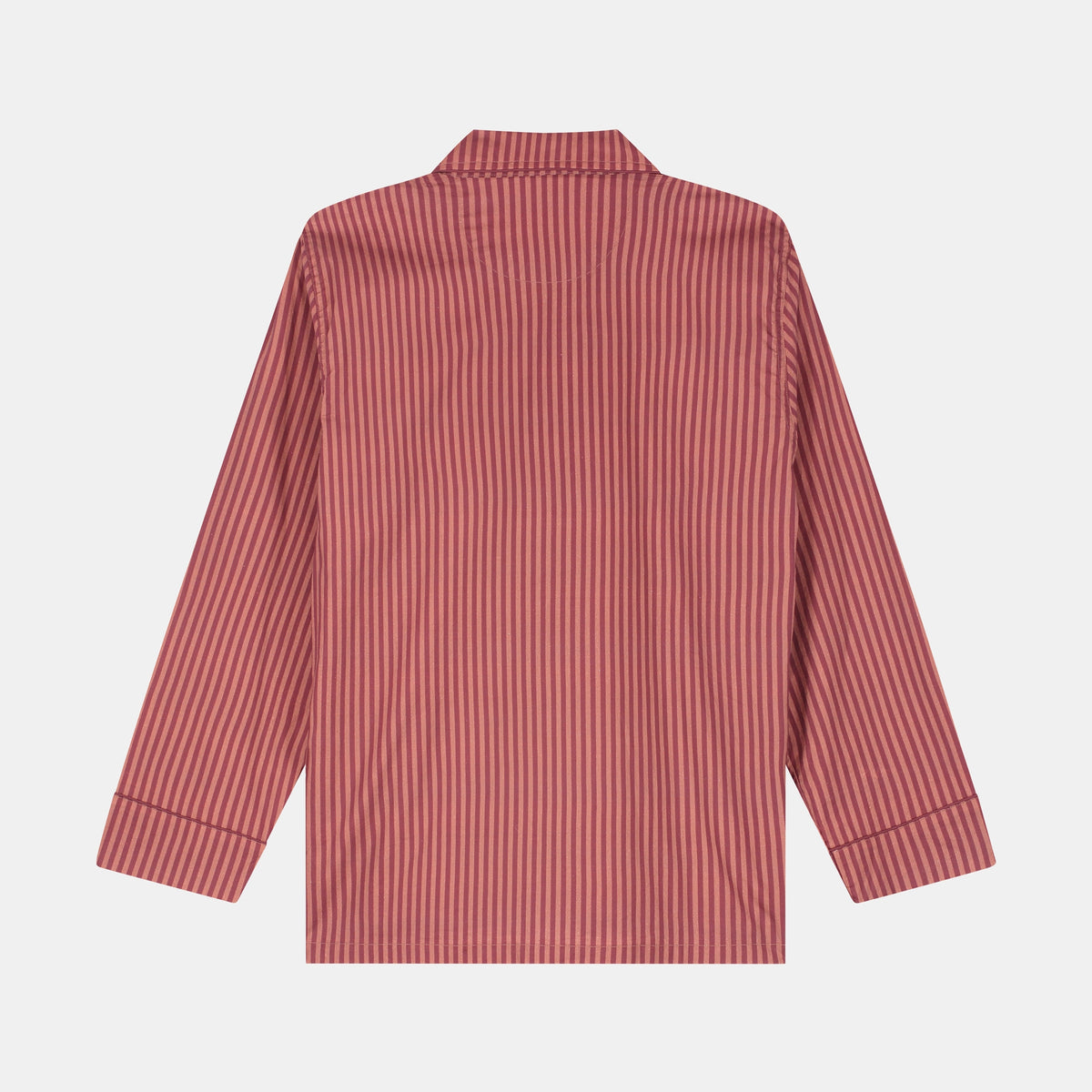 Striped Pyjama Shirt - Red/Orange